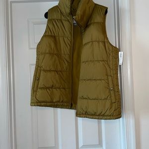 Olive puffer vest